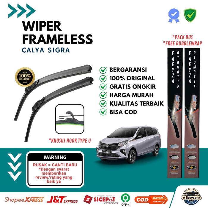 Wiper Frameless Calya Sigra 1 Set Wiper Kaca Mobil Frameless Murah Calya Sigra Wiper Mobil Frameless
