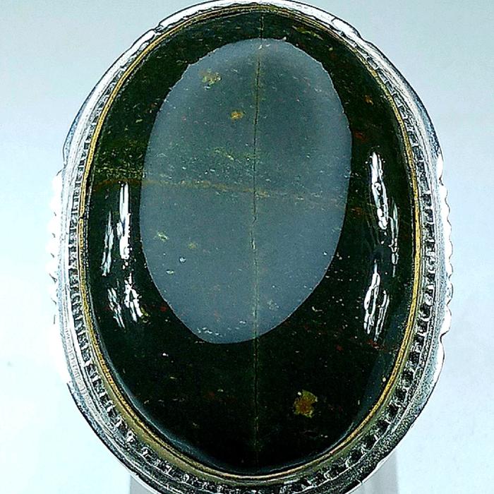 Cincin monel batu akik tapak jalak oval jumbo