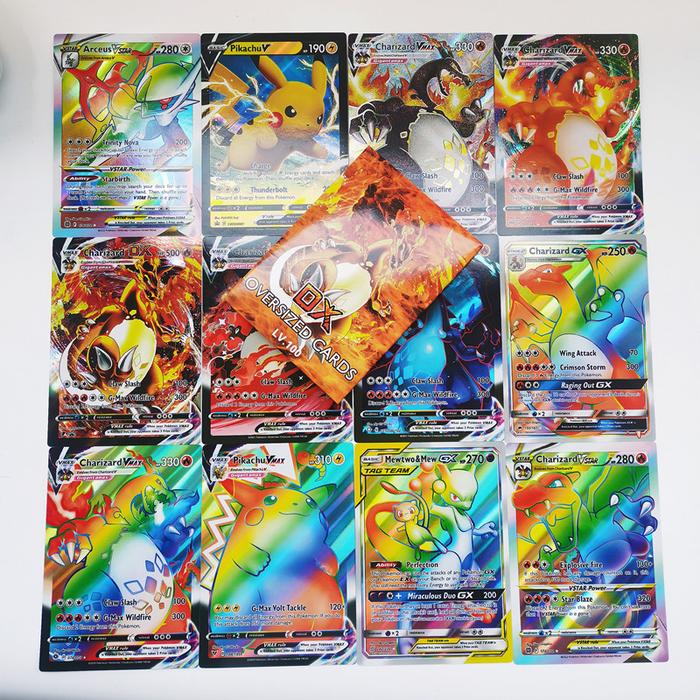 NEW Big Pokemon Cards Vstar Pack Pikachu Mewtwo Charizard Super Rare