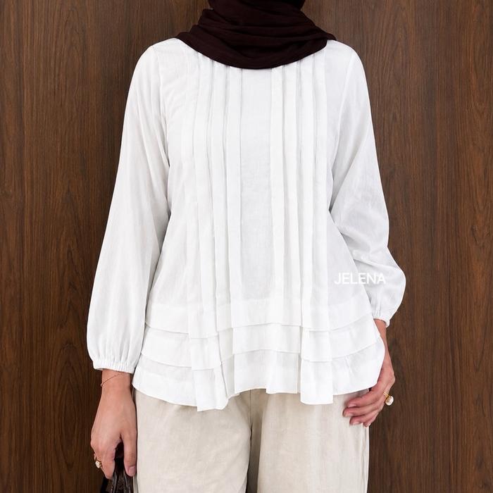 Rafelia Blouse Plisket - JELENA - Atasan Wanita Daily & Formal