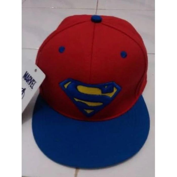 Topi Snapback Anak Logo Superman Warna Merah | Topi Anak | Kupluk anak