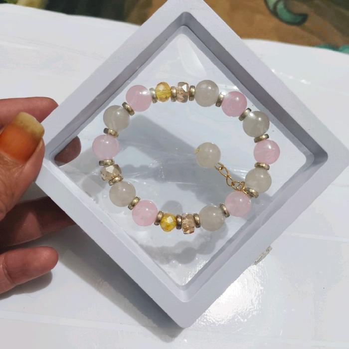 gelang batu giok asli original viral premium manik