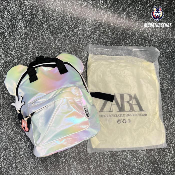 MICKEY X ZARA GLITTER MINI BACKPACK / TAS RANSEL ANAK /  BAGPACK / TAS SEKOLAH / TAS KULIAH / TAS KE