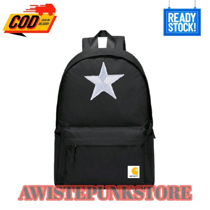 Tas Ransel Bintang Carhartt -Tas Ransel Dewasa Bebas Costum Backpack Sekolah Wanita/laki laki laki