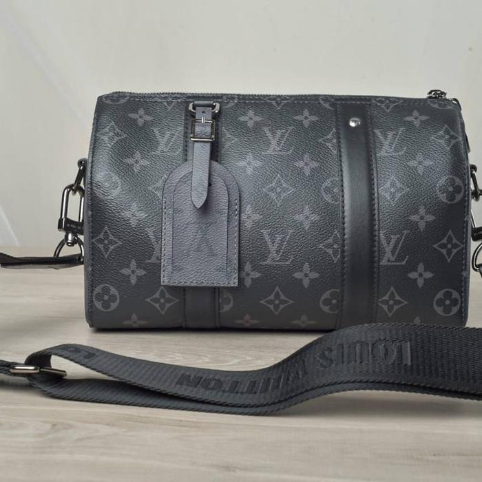 LV CITY KEEPALL MONOGRAM ECLIPSE REVERSE BLACK/GREY