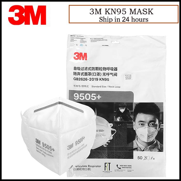 50pcs/Lot 3M Mask 9505+ Neckloop KN95 Dust Mask Respirator Anti-haze