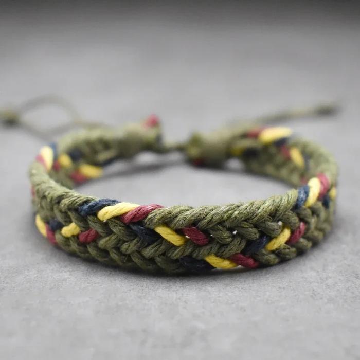 Woven Ethnic Nepal Bracelet Boho Women Men Fabric Thread Rope Hand Wrist Strap Weave Braid Wristband