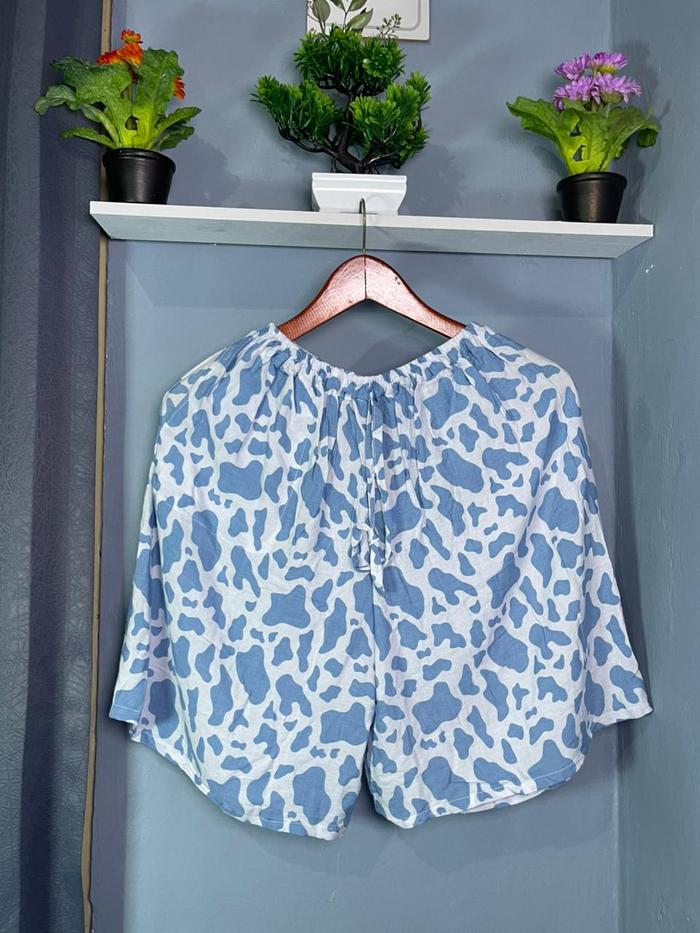 Celana Pendek Rayon motif Sapi - Premium - Celana Kolor Wanita Santai Rumahan - Boxer Rayon  Motif &