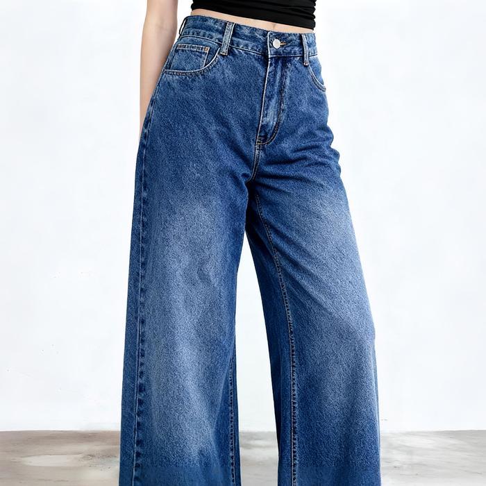 [Mein] Urban Jeans Wanita Celana Hh Kaki Panjang Waist 8965Zz Hitam Cewek