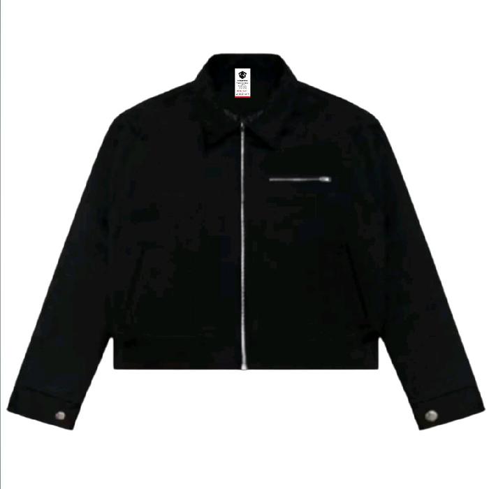 Stampato Work Jacket Boxy polos-Work jaket Boxy polos Hitam Unisex
