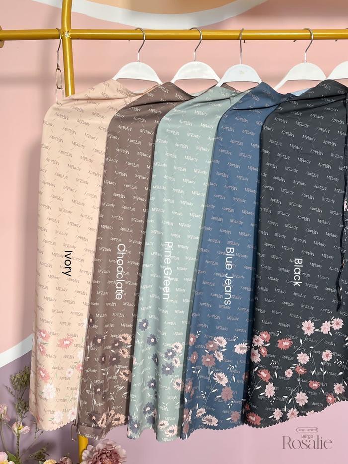 SKYSHOP HIJAB BERGO ROSALIE BY MYLADY BAHAN CREPE ULTRA SILK KERUDUNG PREMIUM CANTIK MURAH KEKINIAN