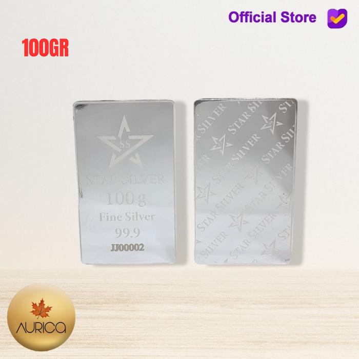 LOGAM MULIA (LM) PERAK - STARSILVER BERAT GRAMASI 100 GRAM - ASLI 100% BERSERTIFIKAT