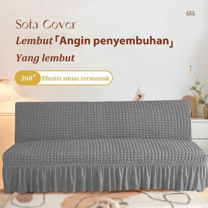 Cover sofa bed Sarung Sofa Bed Elastic Sofa Bed Cover With Skirt / Penutup Sarung Alas SofaBed