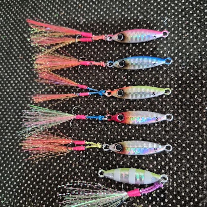 micro jig neon series 8gr gid zebra + asisthook