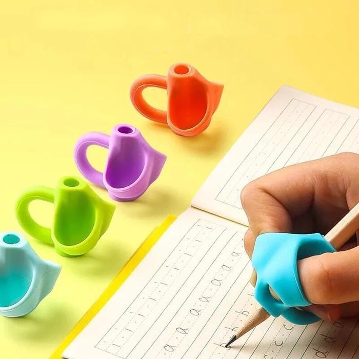 5/10/20Pcs Three Finger Pencil Set Silicone Writing Gripper for Primary School Students to Correct W