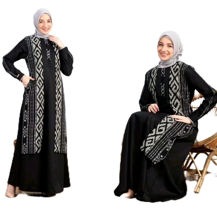 GAMIS LALUNA  Toyobo mix tenun  Etnik troso jepara Lembut Tebal Nyaman Wanita Panjang Dewasa Muslim