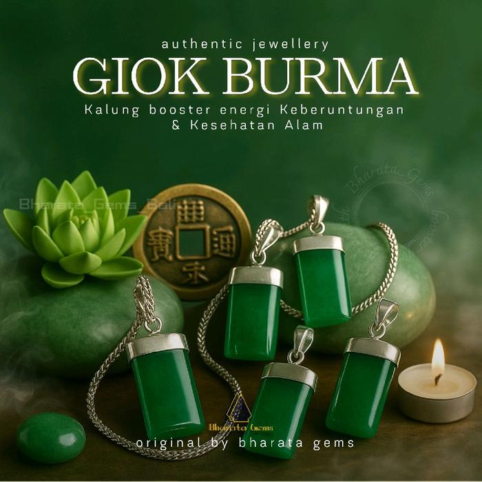 KALUNG PRIA WANITA HIJAU GIOK BURMA IMPERIAL GREEN type-C - KESEHATAN DAN K3B3RUNTUNGAN by Bharata G
