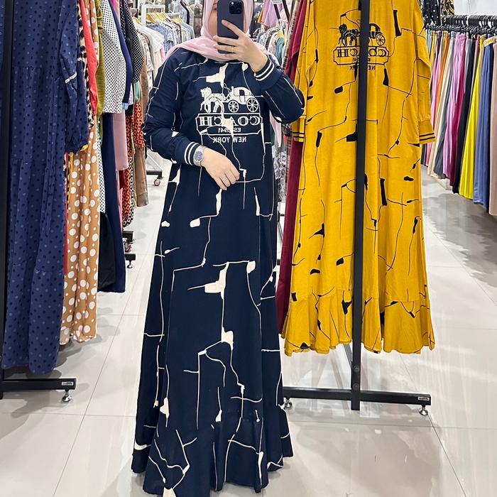 Gamis cantik linen import