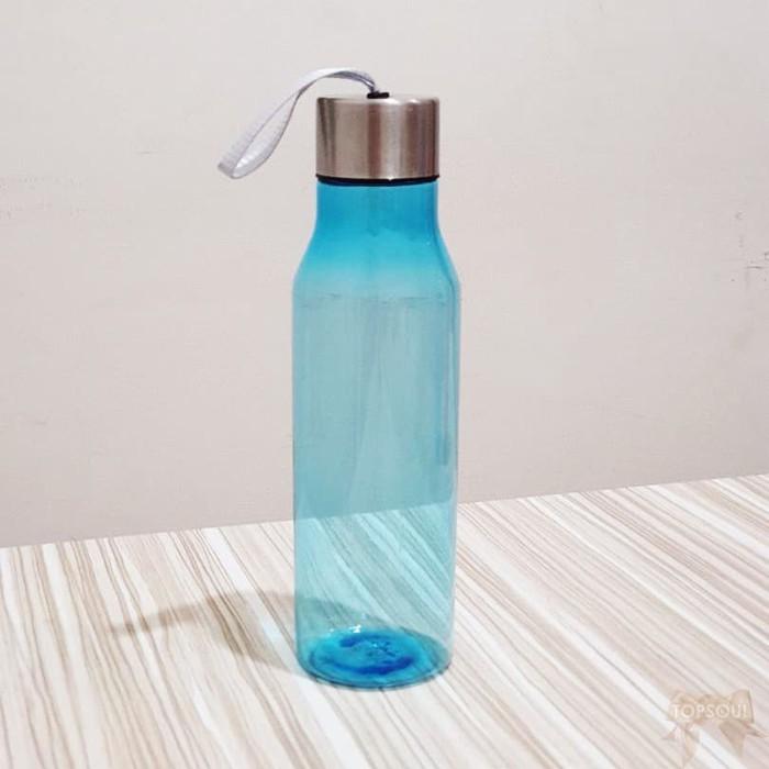 BIRU MUDA - Botol Minum Popular 600ml Tumbler Polos Tali Souvenir