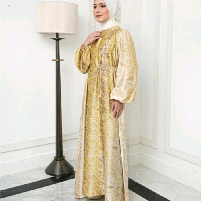 MEUTIA DRESS YELLOW BY.GEULIS FASHION WANITA