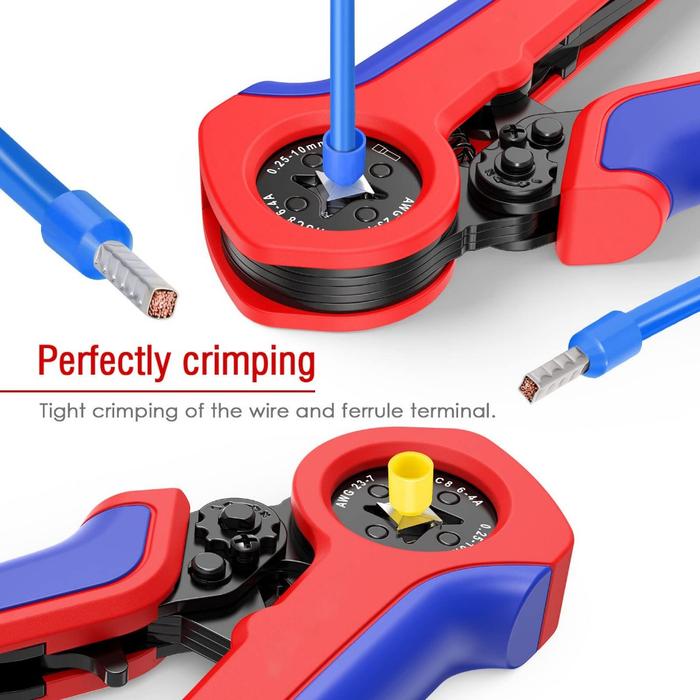 TOOBOX Tang Crimping Kabel Ferrule Dengan 1200Pcs Tang Ferrule Ujung Kawat Alat Crimping Ferrule unt