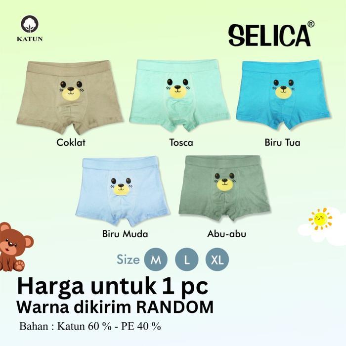 PREMIUM Celana dalam anak laki-laki model boxer SELICA