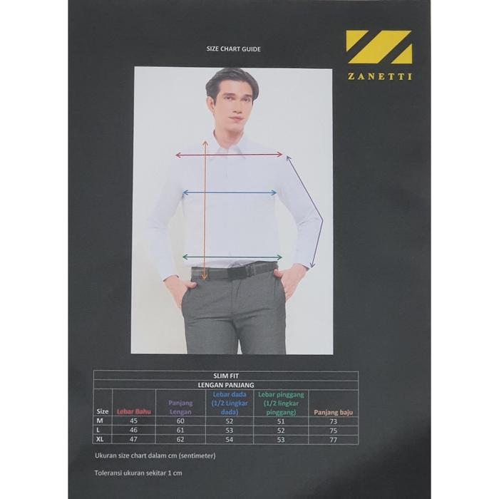 Diamond Zanetti White Dobby Series Kemeja Basic Slim Fit Putih Lengan Panjang