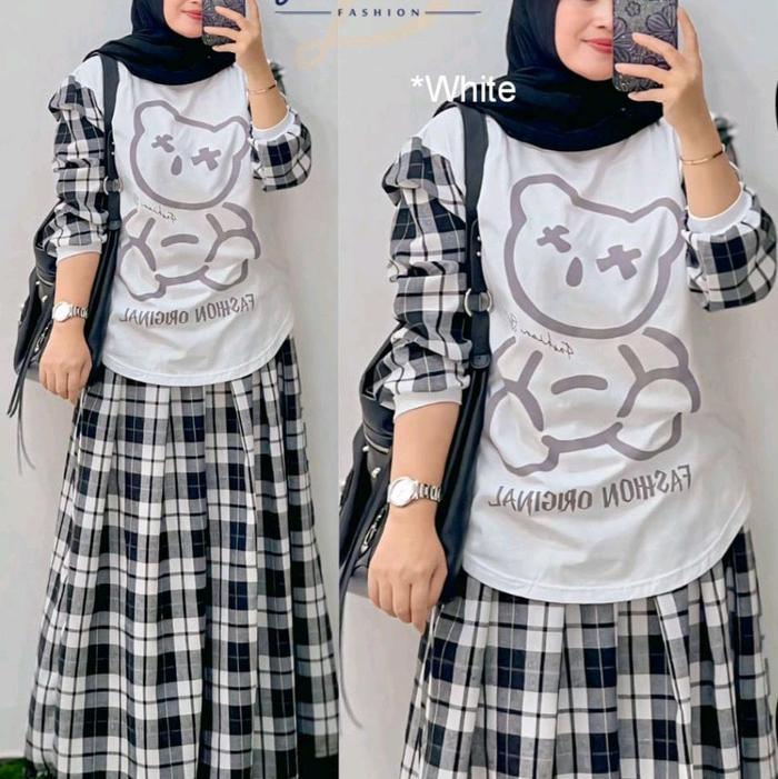 pandala set rok : combad mix flanel fit L - XXL Ld +_ 100-110 Pb +_ 70 rok Lp 96 pj+_ 90 Setelan Rem