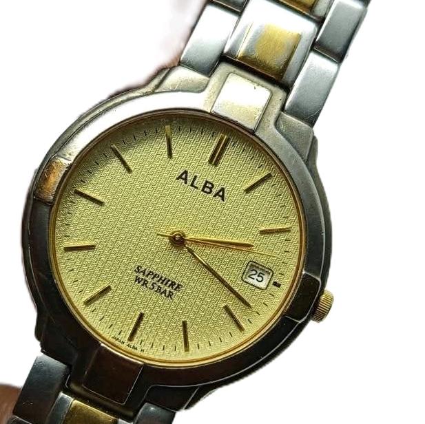 Alba Jam Tangan Original untuk Ladies dengan Tampilan Sapphire WR 5 BAR dan Desain Elegan