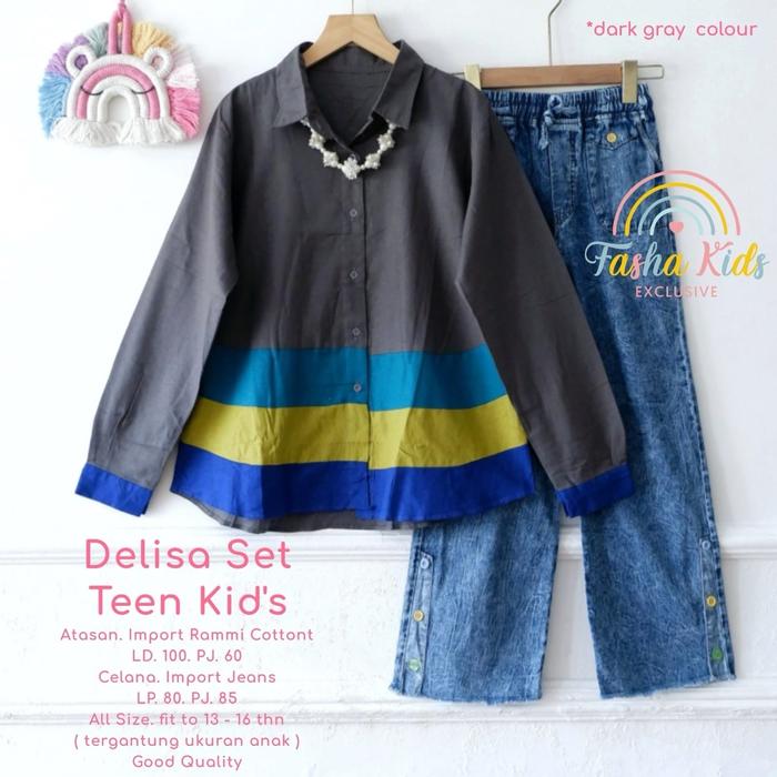 Delisa Set Teens Kids Original Fasha