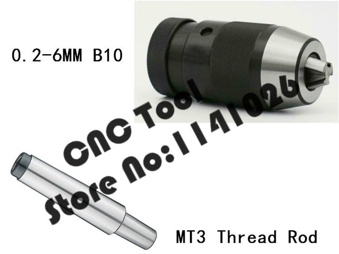 Penguncian otomatis Bor Chuck 0.2-6mm dan Benang lancip MT3 shank