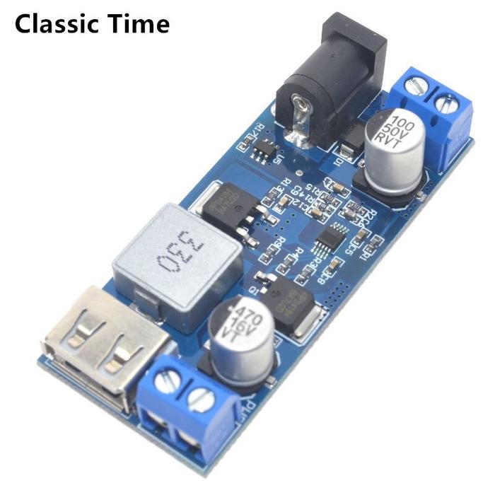 DC-DC Step Down Power Supply Buck, Modul Pengisian Daya USB Dapat