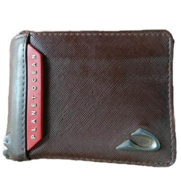 dompet planet ocean Kulit Cowok Pria Kartu
