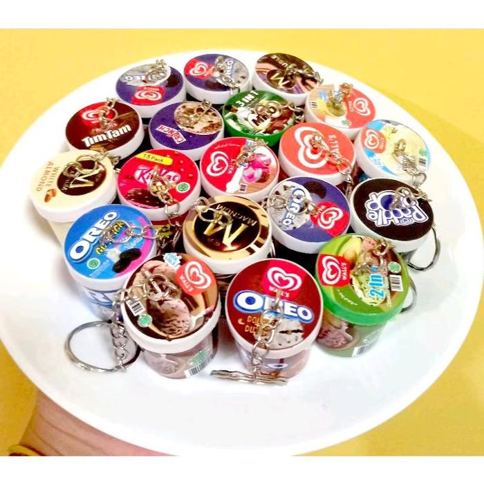Gantungan Kunci Toples Minuman Ringan Softdrink /Souvenir Gantungan Kunci Teh Botol Fanta Sprite  > 