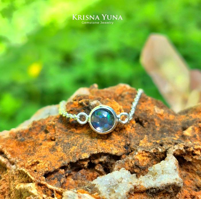 Natural Ethiopian White Opal Bracelet