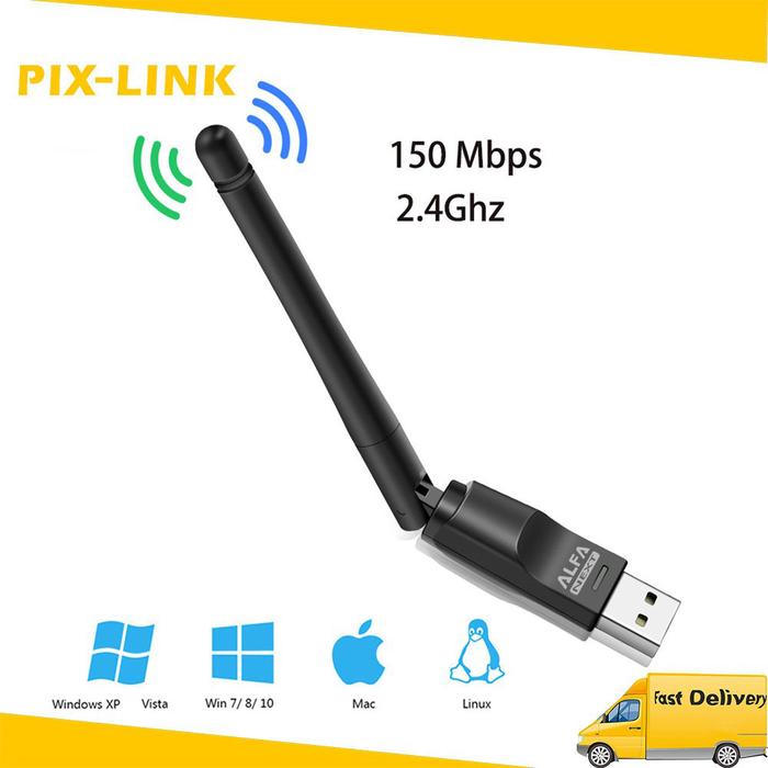 Pix-link WiFi Adapter WLAN Wi-Fi Dongle 2.4GHz Network Card 150Mbps