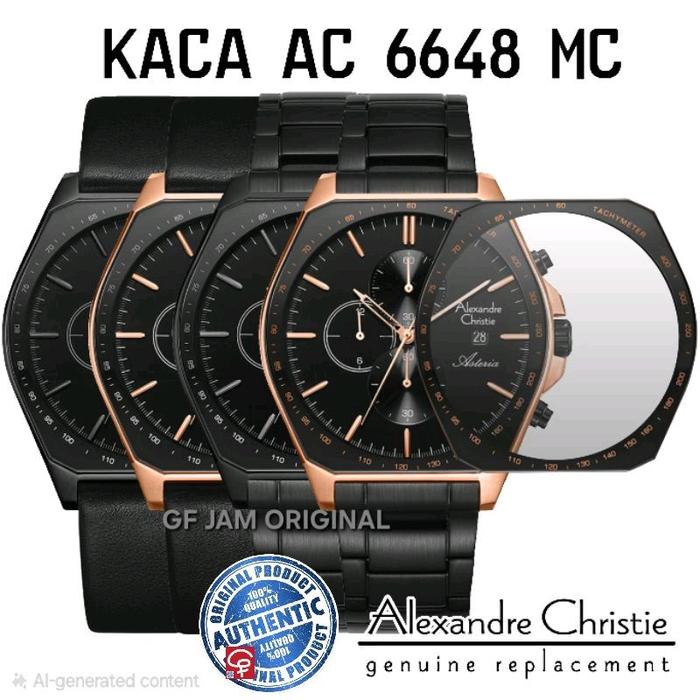 KACA ORIGINAL TANGAN ALEXANDRE CHRISTIE AC6648 MC ORIGINAL WATCH GLASSES WITH FONT ROSEGOLD AND SILV