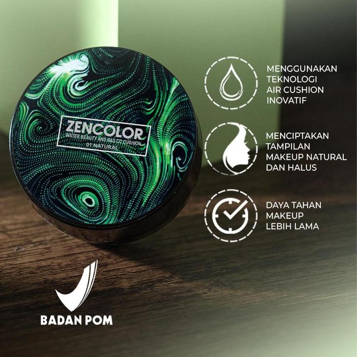[BPOM] ZENCOLOR Mushroom Air Cushion BB Cream Foundation  Waterproff And Long Lasting bukan sunisa