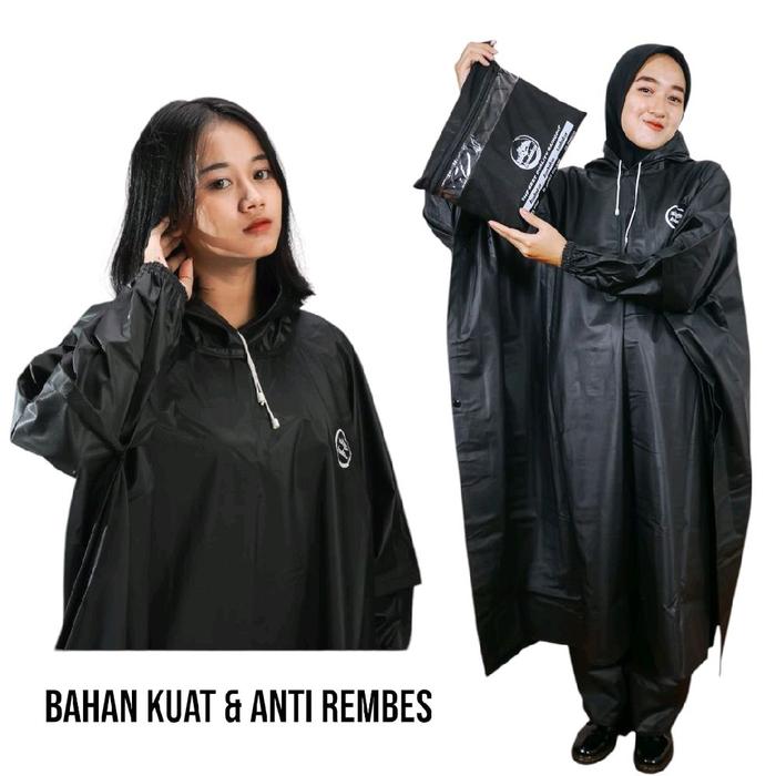 Terusan UV couple Kaloka Jas Hujan Ponco Kelelawar Model 2in1 Bahan PVC Karet Tebal Kuat Waterproof 