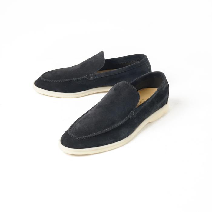 Sepatu LORO PIANA SUMMER WALK SUEDE NAVY LOAFER 100% ORIGINAL