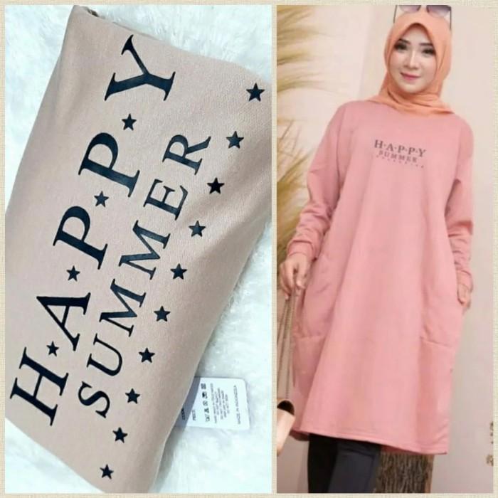B✪R5 BUSANA MUSLIM WANITA TERBARU BAJU XXL TUNIK KAOS MUSLIMAH ATASAN HIJAB N✔SA