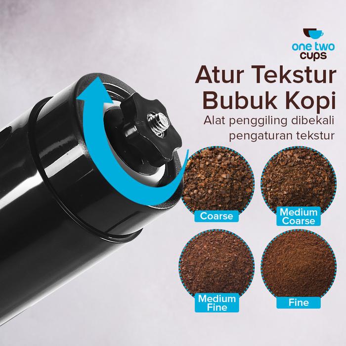 Alat Penggiling Kopi Manual Coffee Grinder Adjustable 60g - RH200