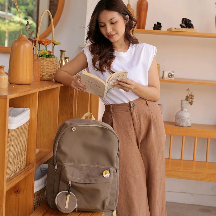 Himeku Bombim Backpack - Ransel Besar Muat Banyak - Tas Sekolah - Ransel Kanvas Pria Wanita