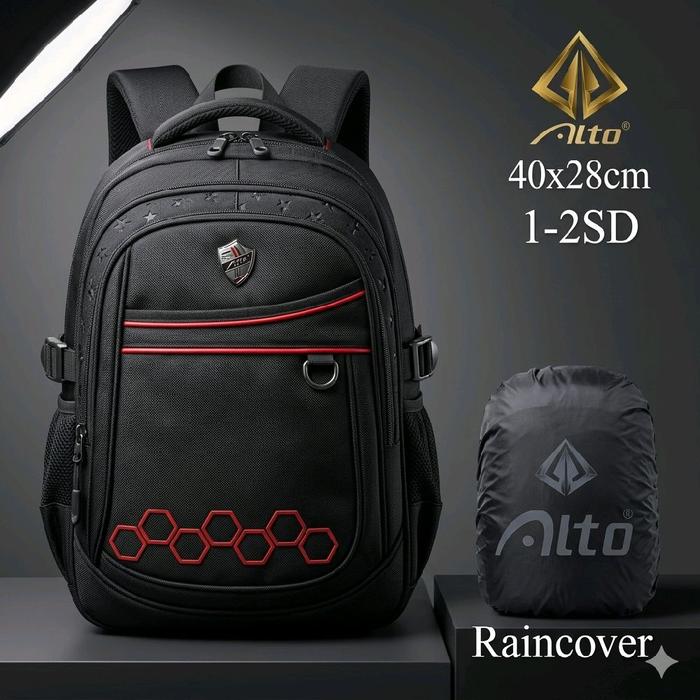 Tas Ransel Anak Cowok ALTO/Tas Gendong Sekolah SD,SMP,SMA LAPTOP Free PULPENBANDUNG  Tas ransel anak