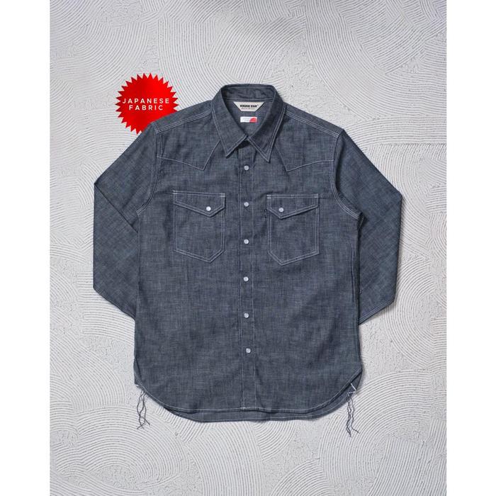 WINGMAN DENIM | CHAMBRAY SELVEDGE - WESTERN SHIRT L/S
