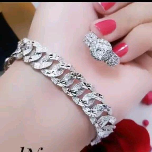 Gelang fri cincin sisik naga silver mas mudah asli free surat toko