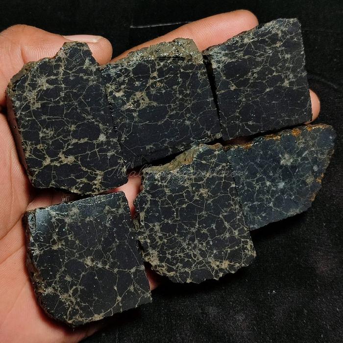 badar besi semeru motif pirus serat emas / bahan batu badar besi semeru / batu badar besi semeru / b