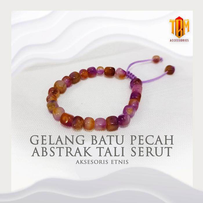 Gelang Batu Pecah Abstrak Tali Serut - Aksesoris Etnis Bracelets Couple
