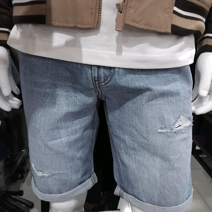 THE GABS CELANA PENDEK JEANS PRIA MOTIF SOBEK REGULAR ORIGINAL