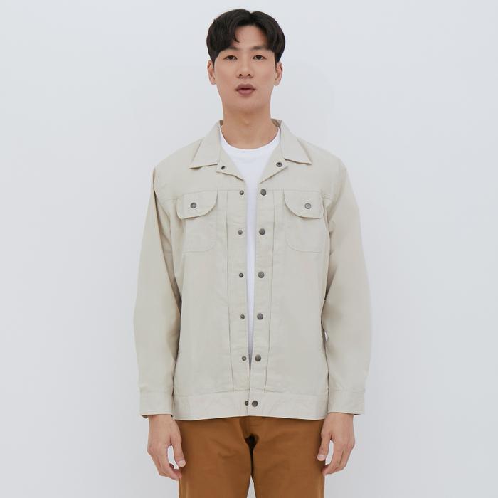 M231 Jaket Pria Coverall Panjang Cream 1877D